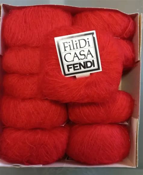 fili di casa fendi lana mohair|10 Gomitoli di lana mohair fantasia. FILI DI CASA FENDI.